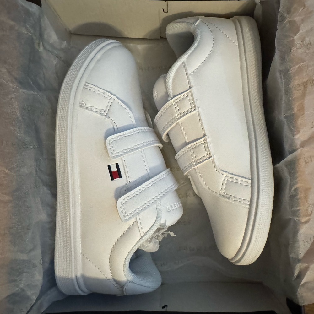 Tommy Hilfiger White Velcro Sneakers